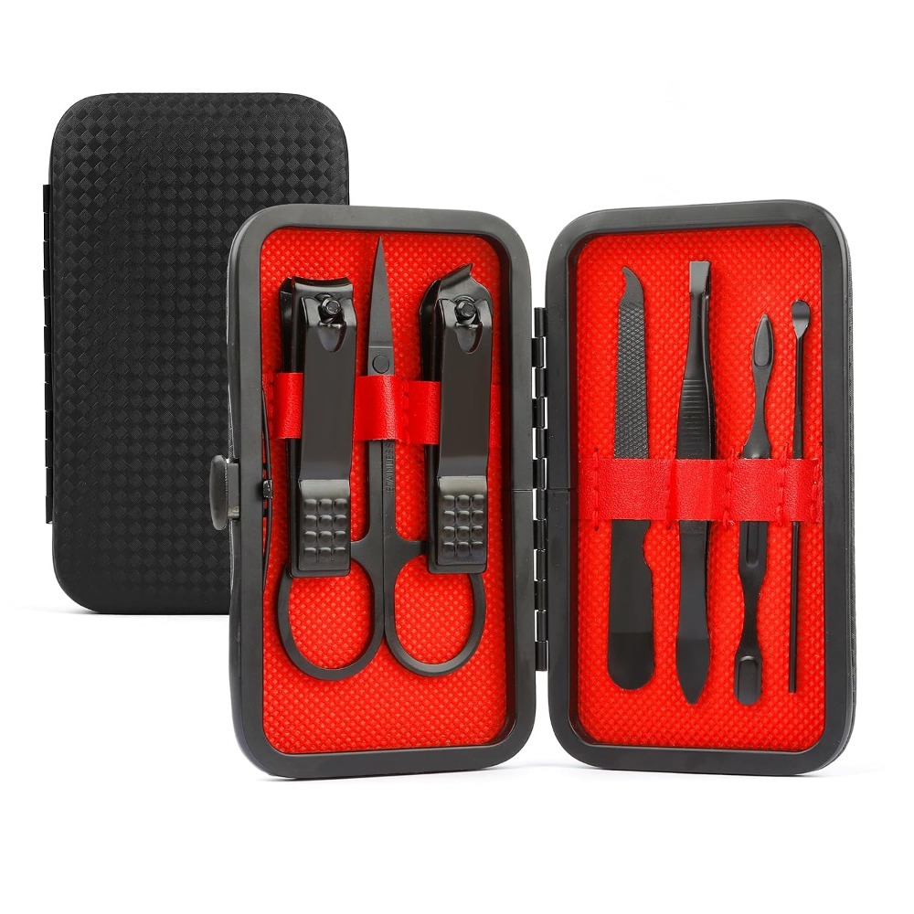 Nail Care Kit Mens - Peralatan Manikur 8-in-1 untuk Pria: Alat