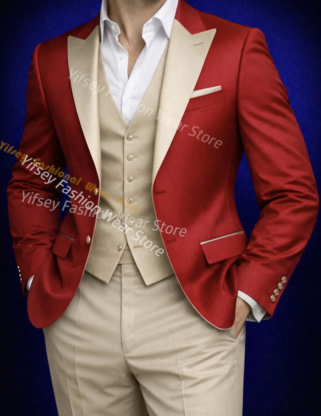 Setelan Jas Pria Merah Lengkap - Men'S Grooming Brands ulasan dan harga