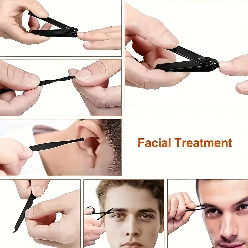 7-24pcs Kit Pemotong Kuku Prof - Nail Care Kit Mens ulasan dan harga
