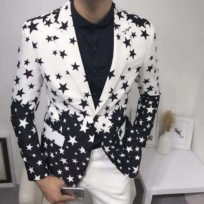 Blazer Slim Fit Motif Bintang  - Men'S Grooming Brands ulasan dan harga