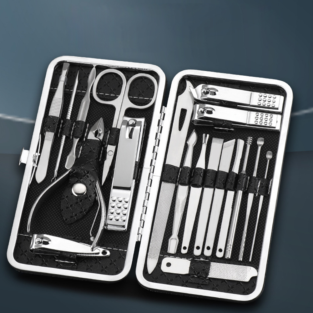 19Pcs Pemotong Kuku Jari Tanga - Nail Care Kit Mens ulasan dan harga