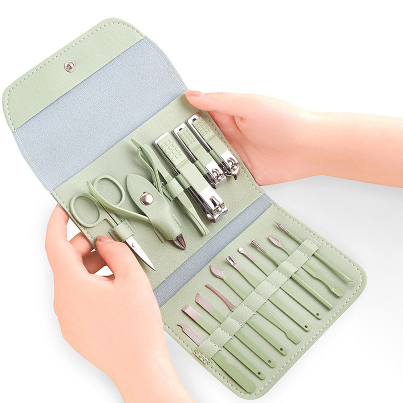 16PCS Set Pemotong Kuku Profes - Nail Care Kit Mens ulasan dan harga