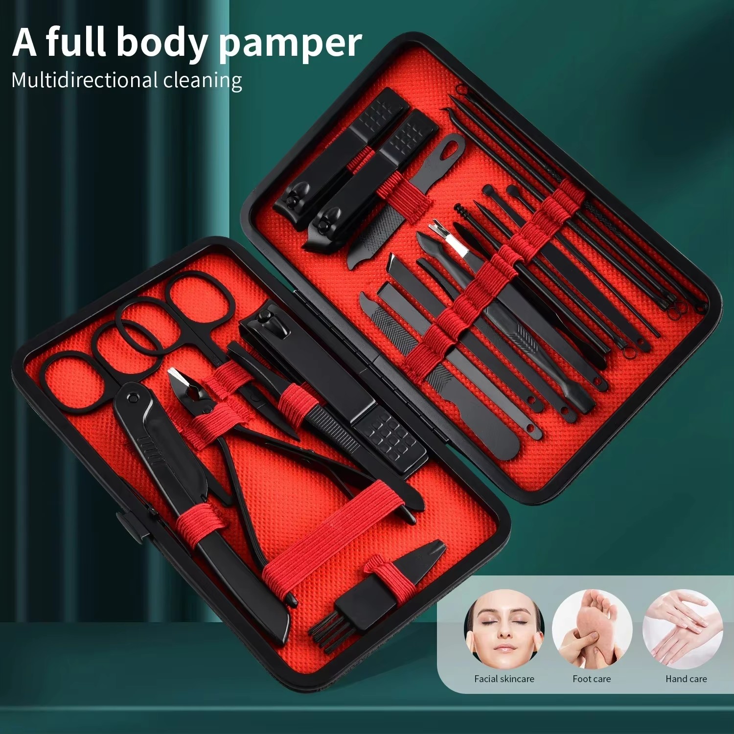 7-24pcs Kit Pemotong Kuku Prof - Nail Care Kit Mens ulasan dan harga