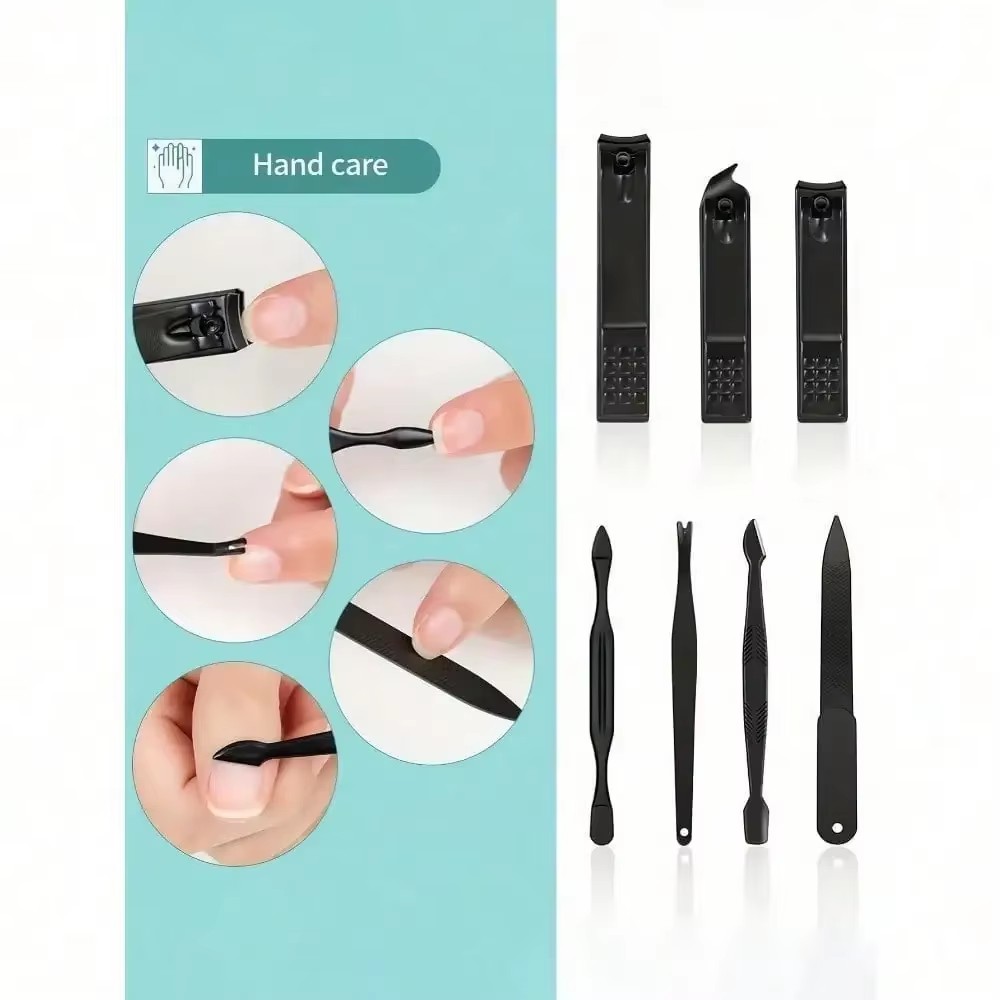7-24pcs Kit Pemotong Kuku Prof - Nail Care Kit Mens ulasan dan harga
