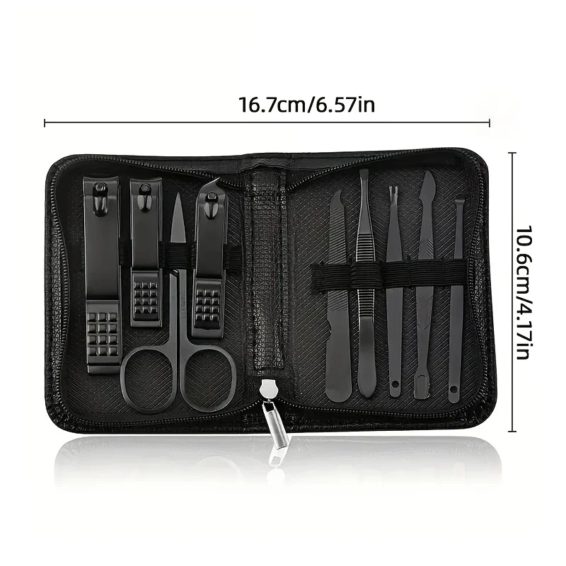 9 Pcs dalam 1 Set Peralatan Ma - Nail Care Kit Mens ulasan dan harga