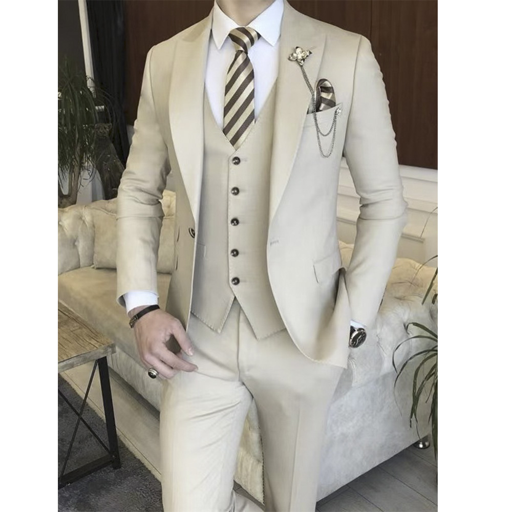 Setelan Jas Pria Warna Beige u - Men'S Grooming Brands ulasan dan harga